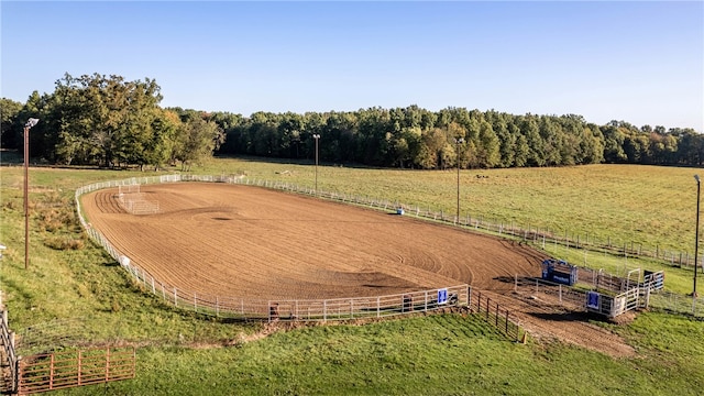 exterior space featuring a rural view