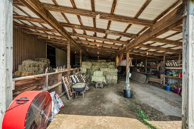 miscellaneous room featuring vaulted ceiling