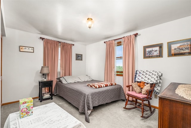 bedroom with carpet floors