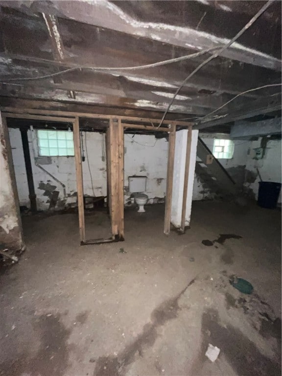 view of basement