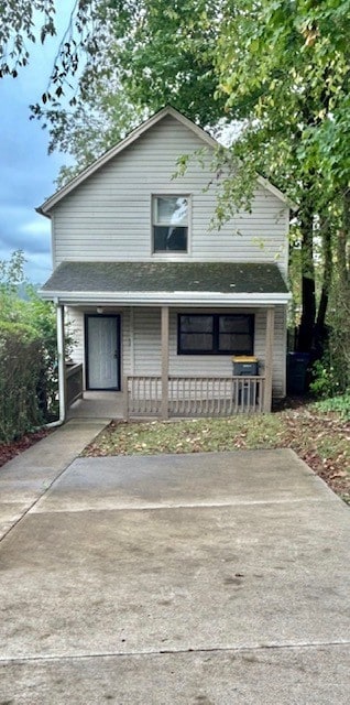 view of front of property with a porch