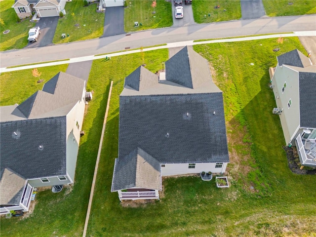 bird's eye view with a residential view