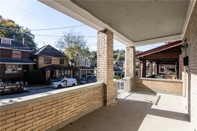 view of patio featuring covered porch