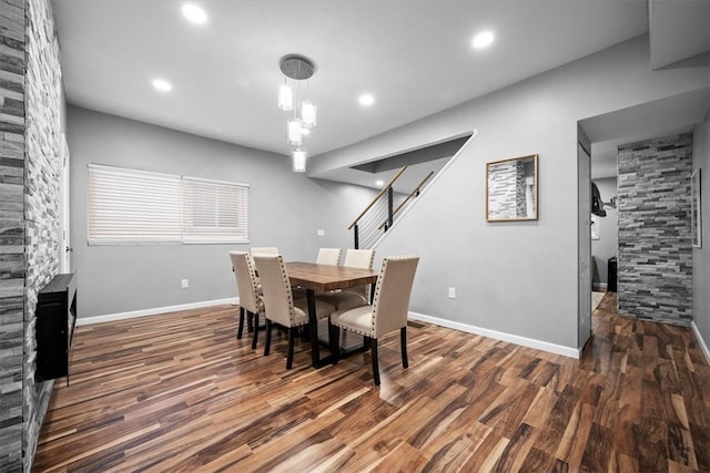 dining room featuring dark hardwood / wood-style floors