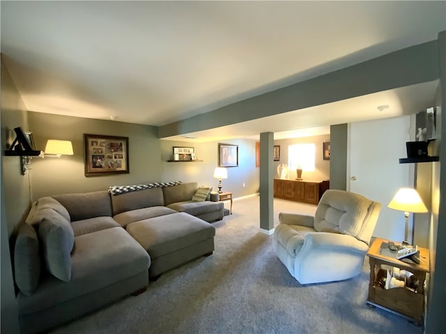 view of carpeted living room