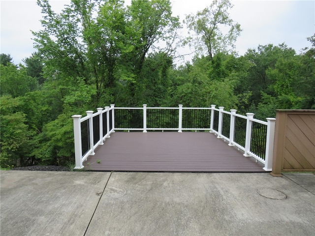 view of patio / terrace featuring a wooden deck