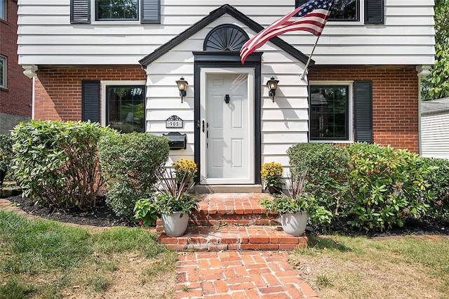 view of doorway to property