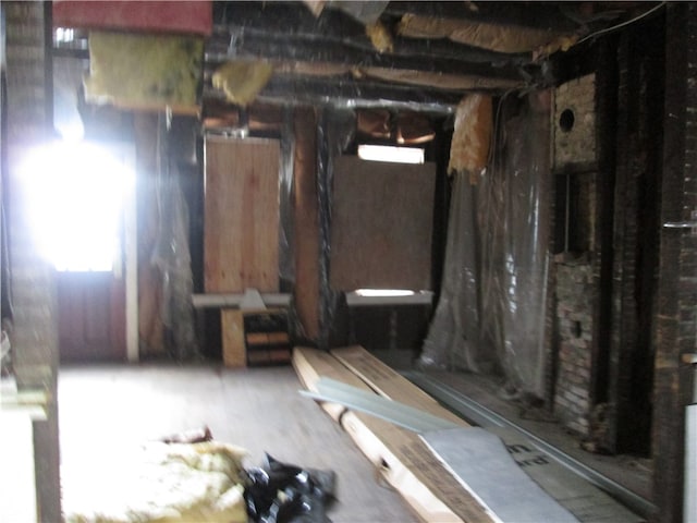 view of basement