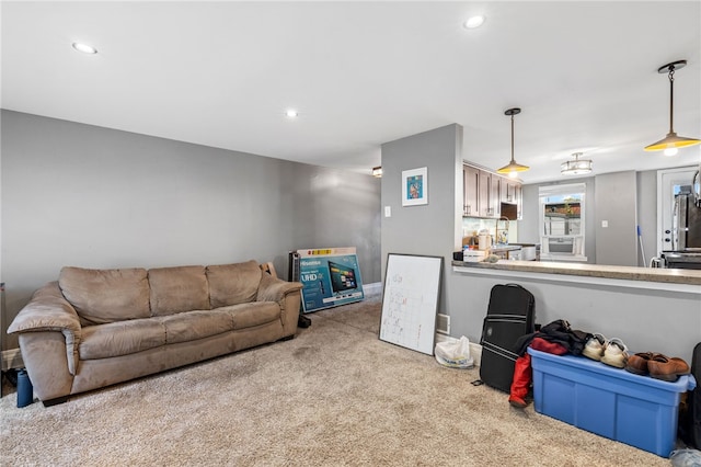 view of carpeted living room