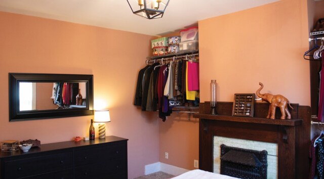 bedroom with a closet