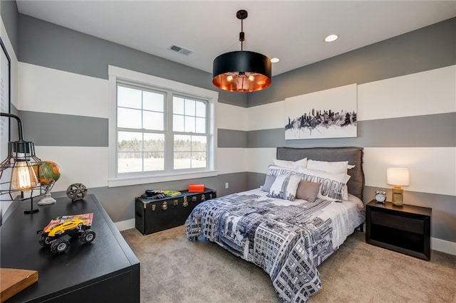 view of carpeted bedroom