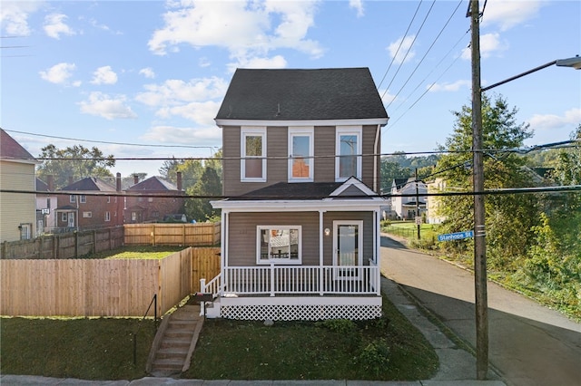 view of front of home featuring a porch