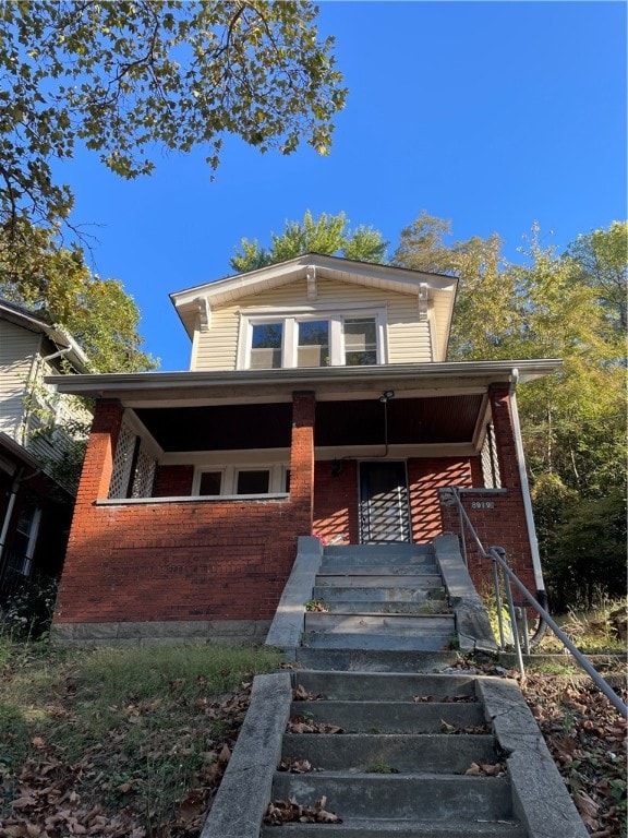 view of front of house with a porch