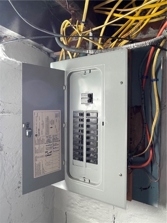 utility room featuring electric panel