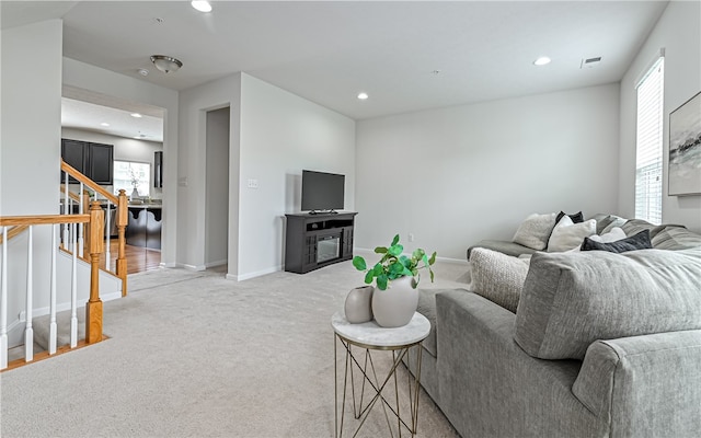 view of carpeted living room