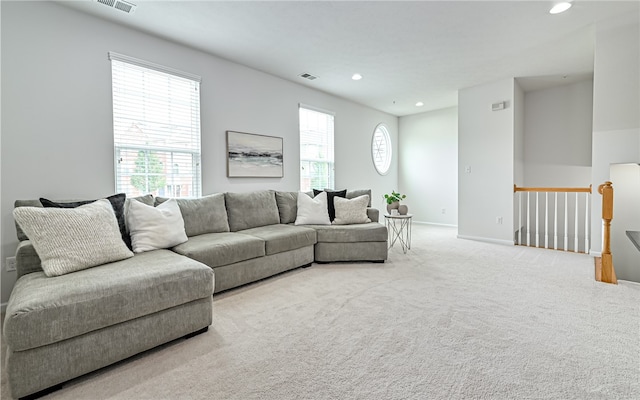 view of carpeted living room