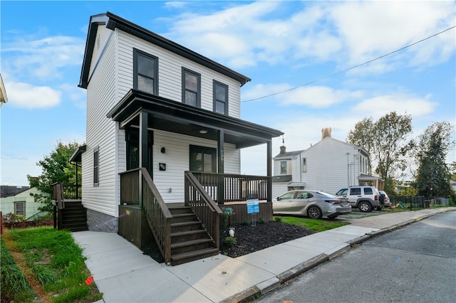 view of front facade with covered porch