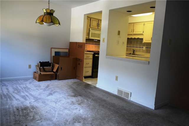 interior space featuring sink