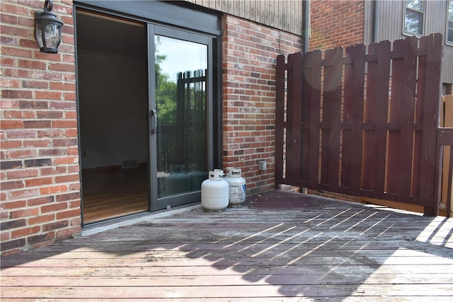 exterior space with a wooden deck