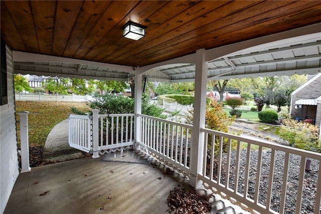 view of patio / terrace featuring covered porch