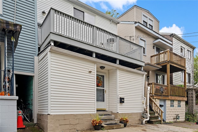 exterior space with a balcony