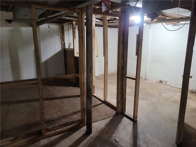 view of basement