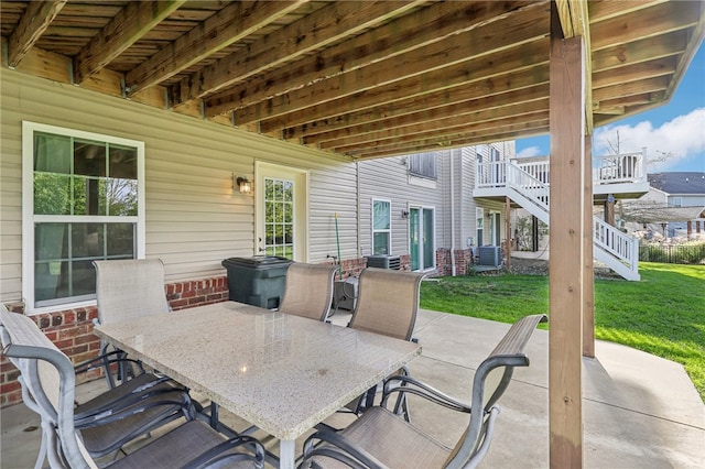 view of patio featuring cooling unit