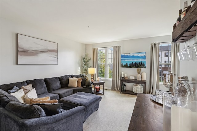 view of carpeted living room