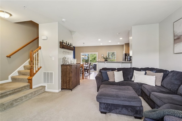 view of carpeted living room