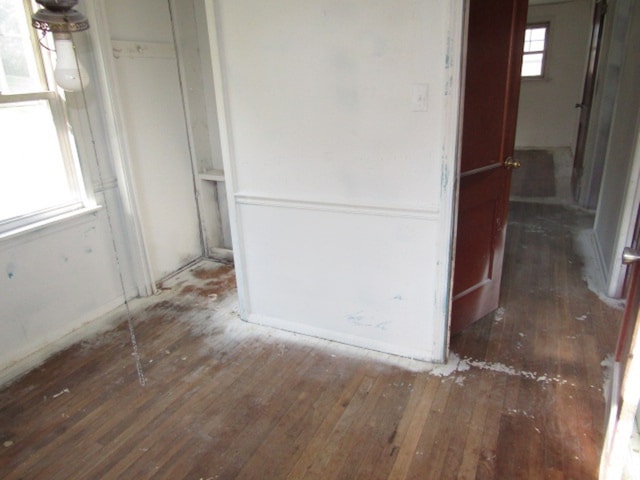 interior space featuring dark wood-type flooring