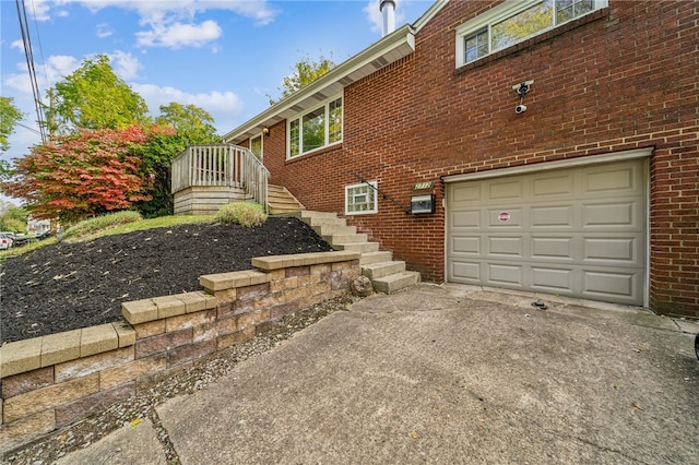 view of home's exterior featuring a garage