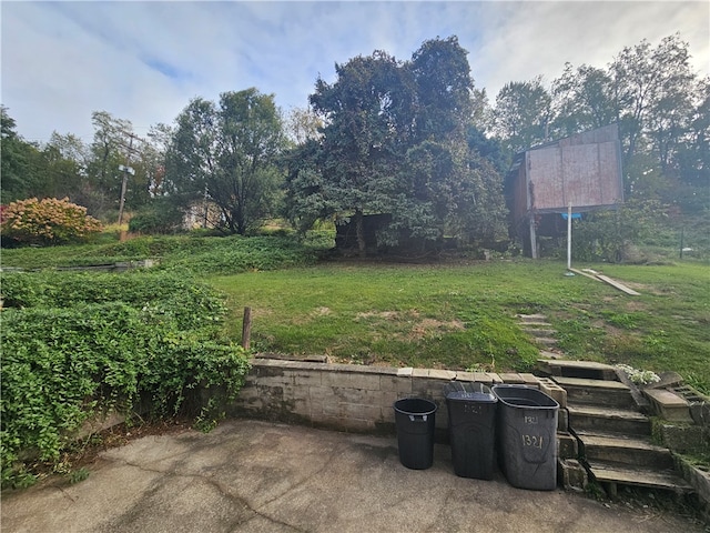 view of yard with a patio