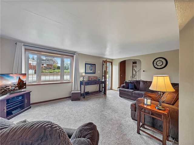 view of carpeted living room