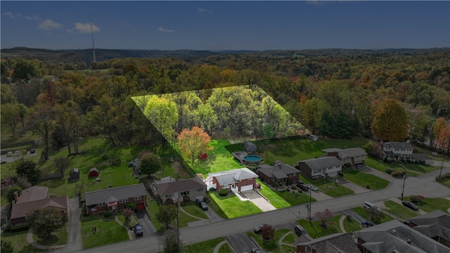 birds eye view of property