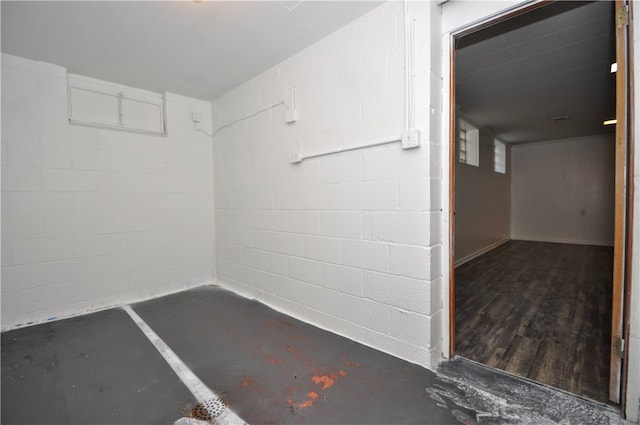 interior space featuring dark hardwood / wood-style flooring