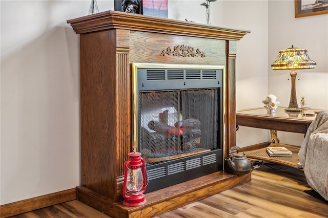 details with hardwood / wood-style floors