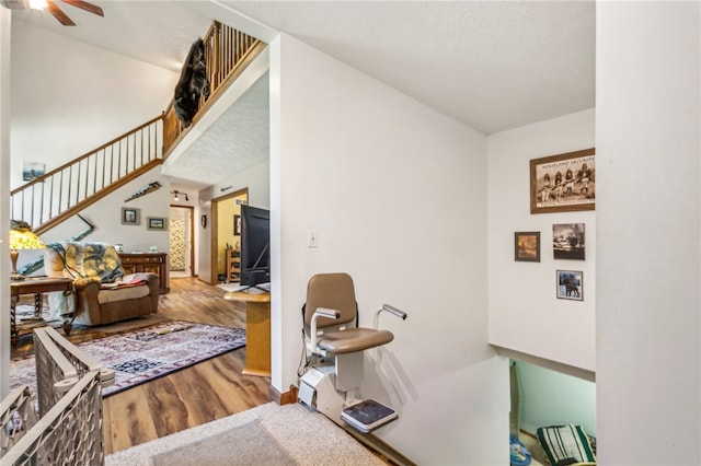 interior space featuring wood-type flooring