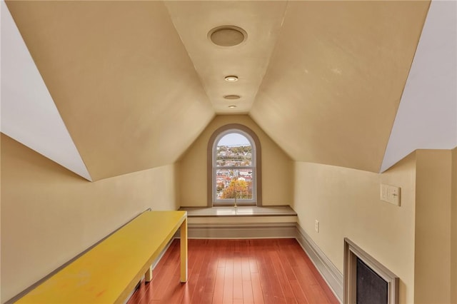 110 Pius St, South Side, PA 15203 - bonus room featuring lofted ceiling, baseboards, and wood-type flooring