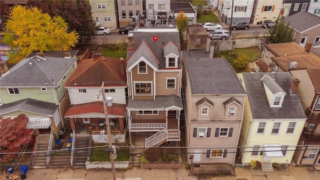 110 Pius St, South Side, PA 15203 - aerial view of residential area