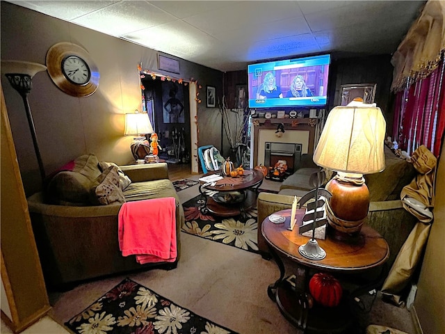 view of carpeted living room