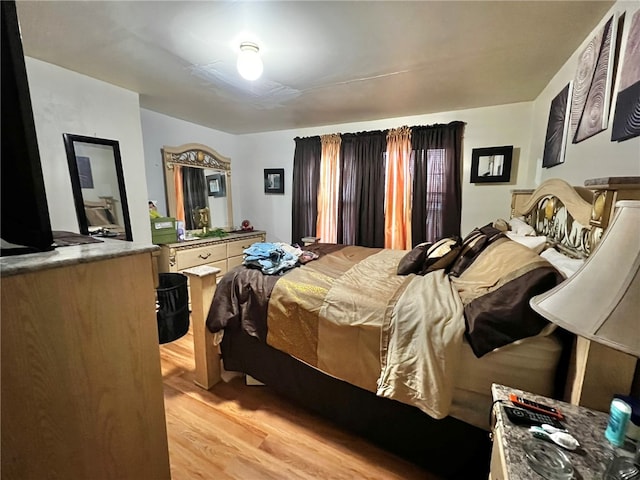 bedroom featuring light hardwood / wood-style floors