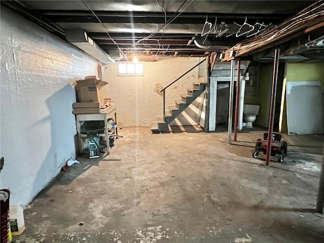 1229 Main St, Aliquippa, PA 15001 - basement with stairs