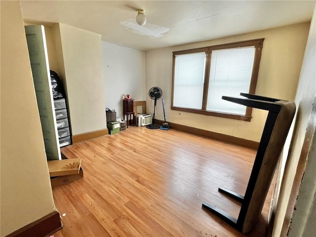 1229 Main St, Aliquippa, PA 15001 - exercise area with baseboards and wood finished floors
