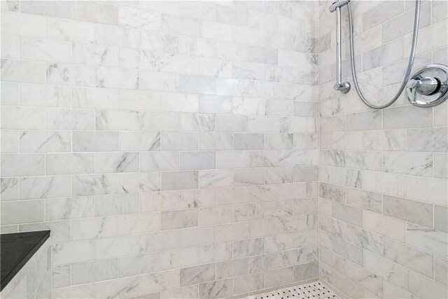 interior details with tiled shower