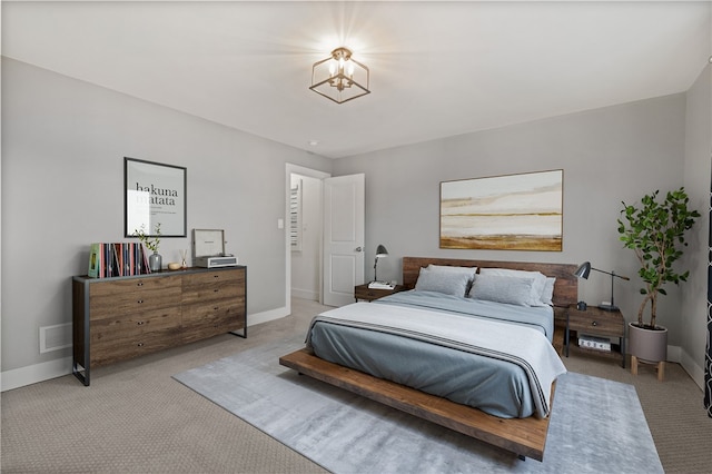 view of carpeted bedroom