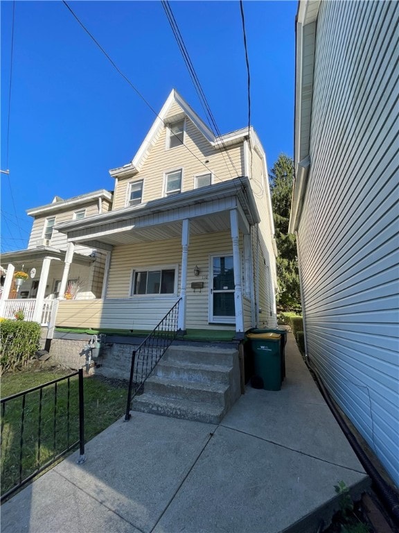 view of front of home with a porch