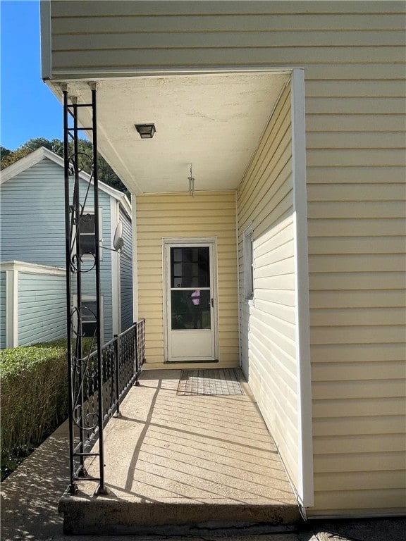 view of doorway to property