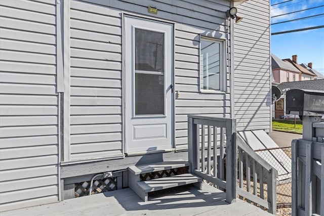 view of doorway to property