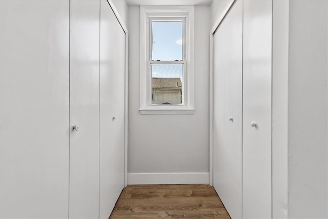 interior space featuring hardwood / wood-style floors