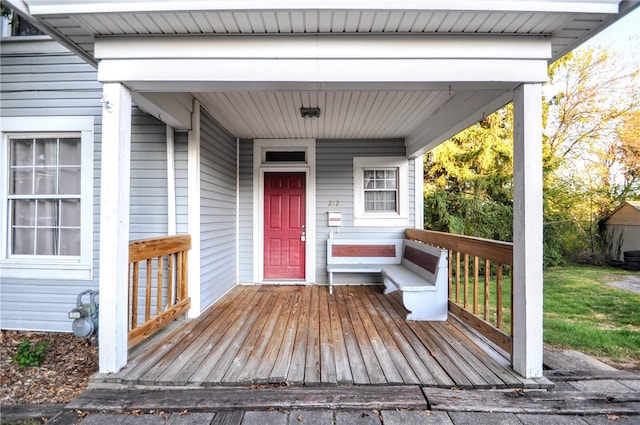 view of exterior entry